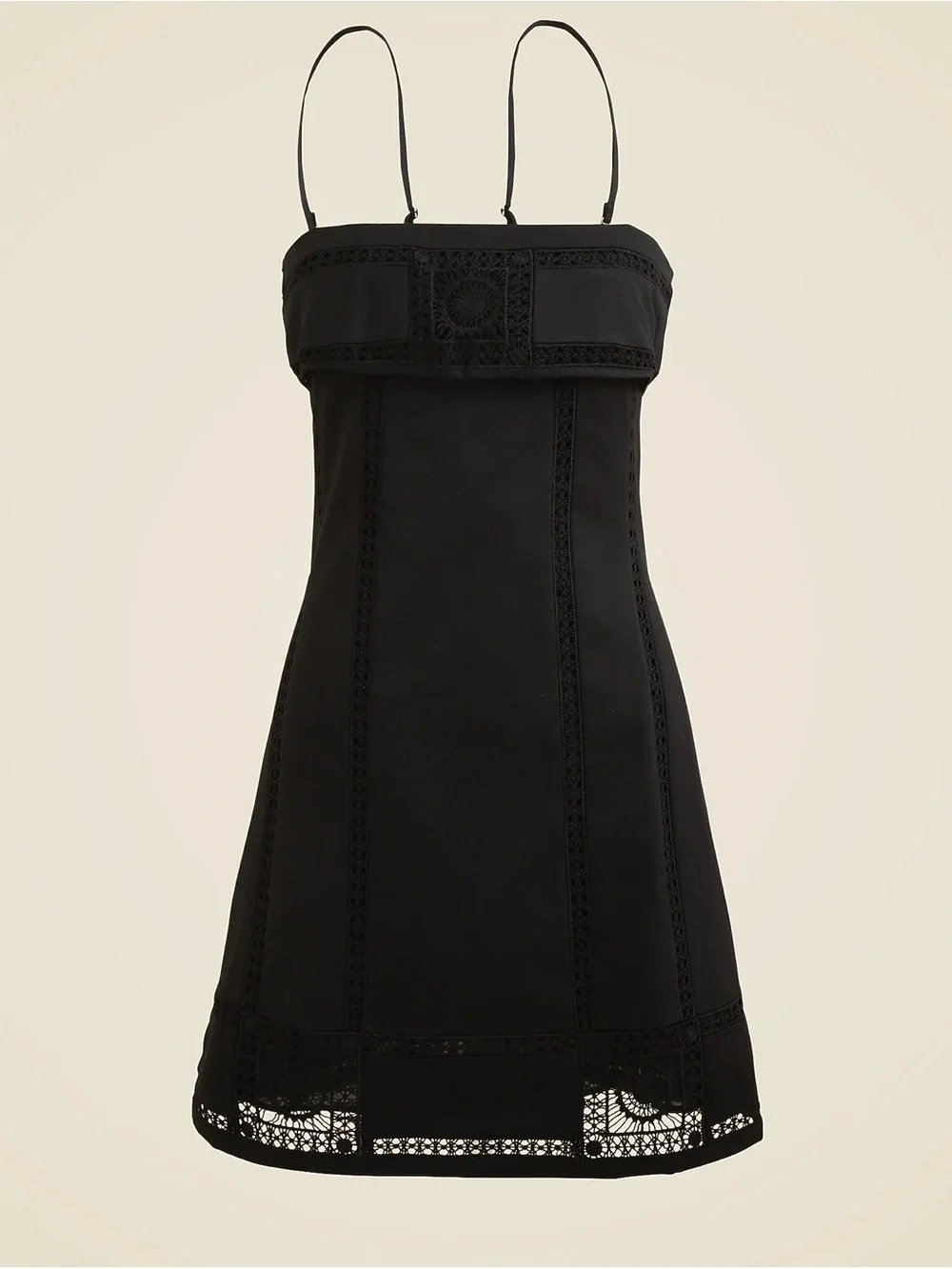 JCrew Crochet-panel mini dress with removable straps - Picture 1 of 6
